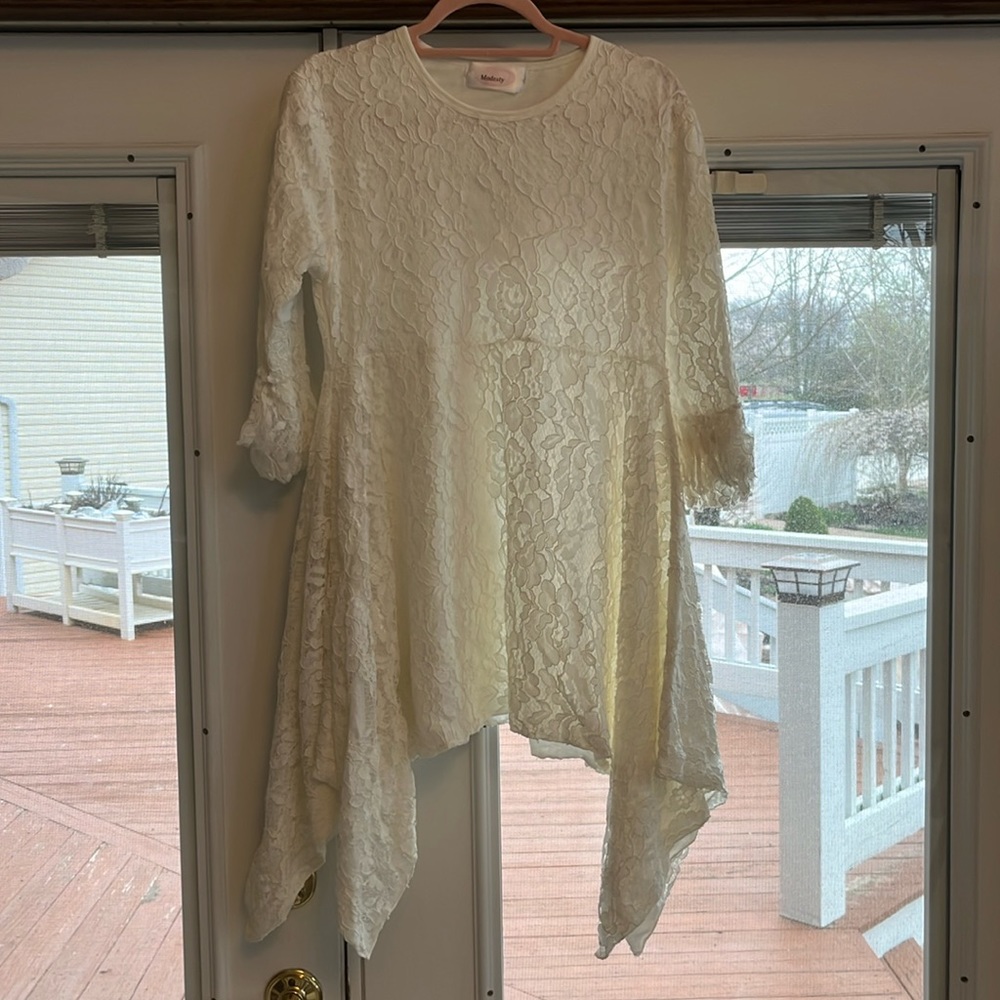 White lace tunic